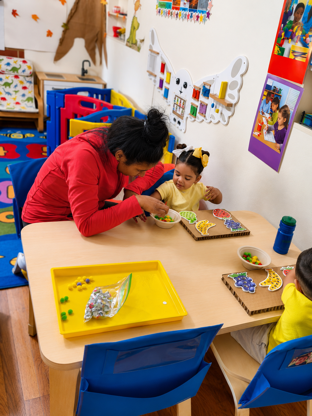 Toddler learning activity at Big Mama’s Daycare