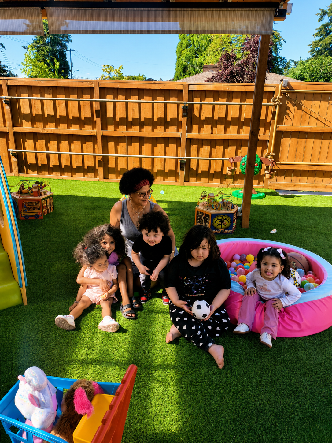 Children enjoying supervised care